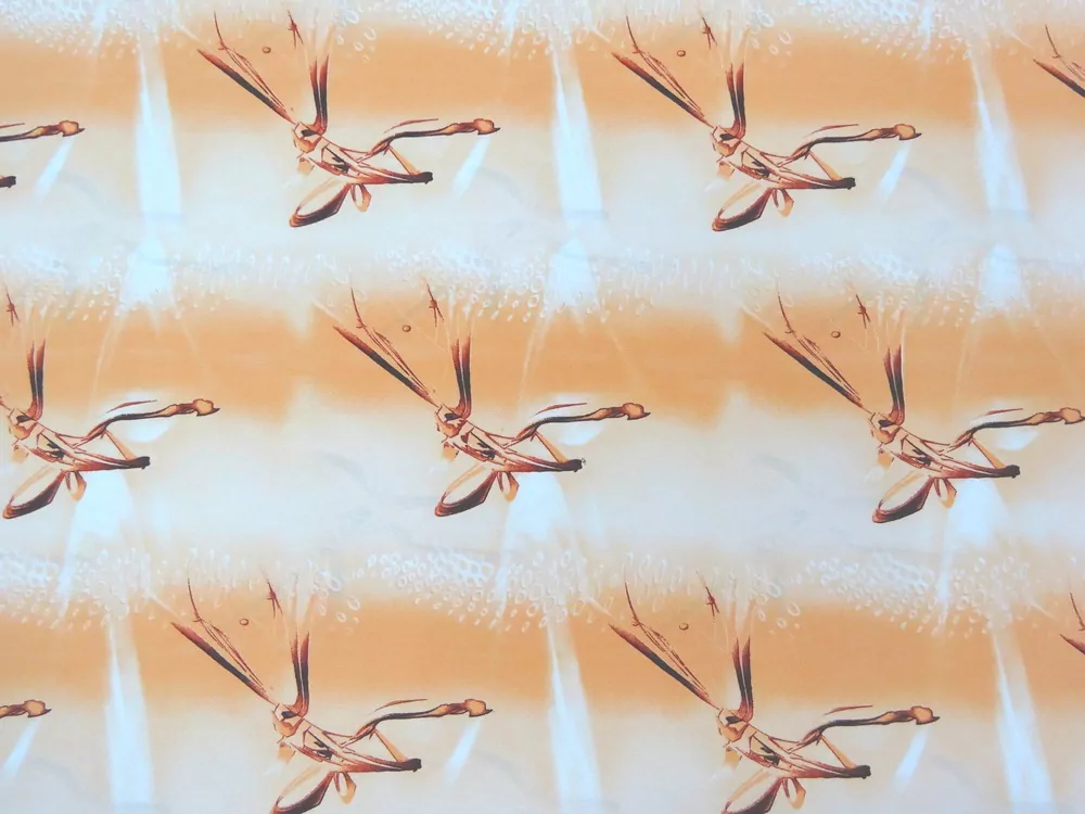 Šatovka bielo-pomarančová "ornament"