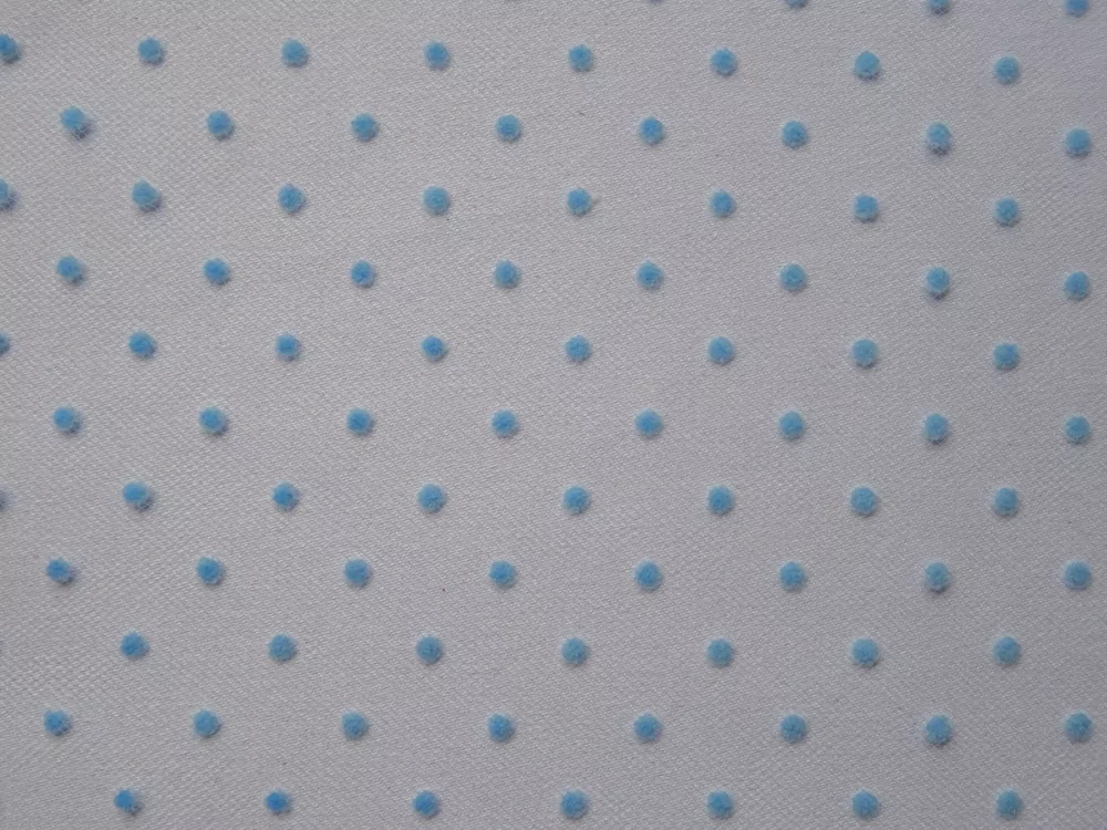 Tyl Ravello modrý "modrá zamatová bodka" 