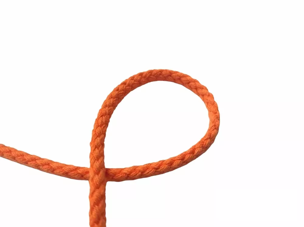 Šnúrka bavlnená točená "pomarančová" 