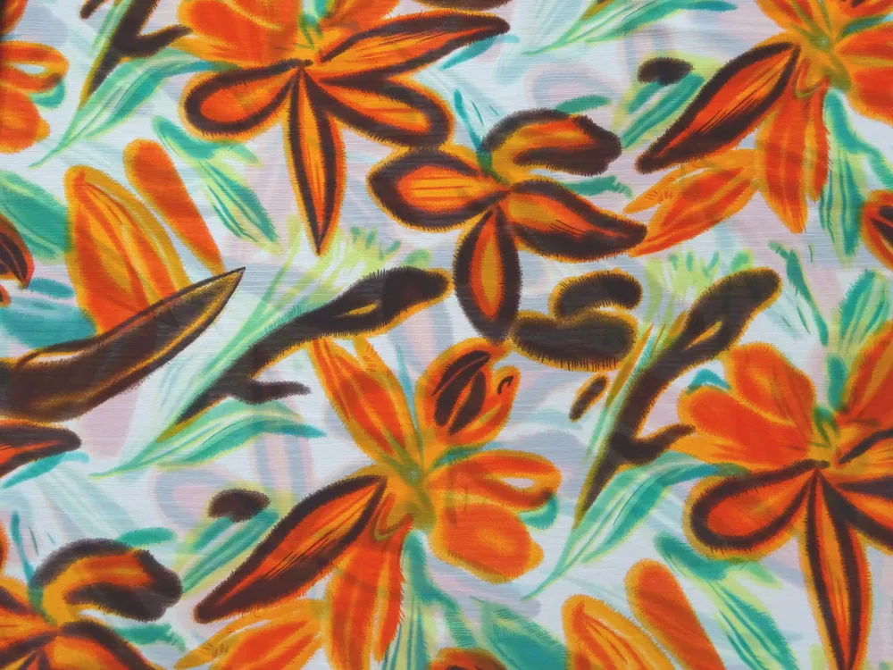 Šifón biely "pomarančový kvet" 