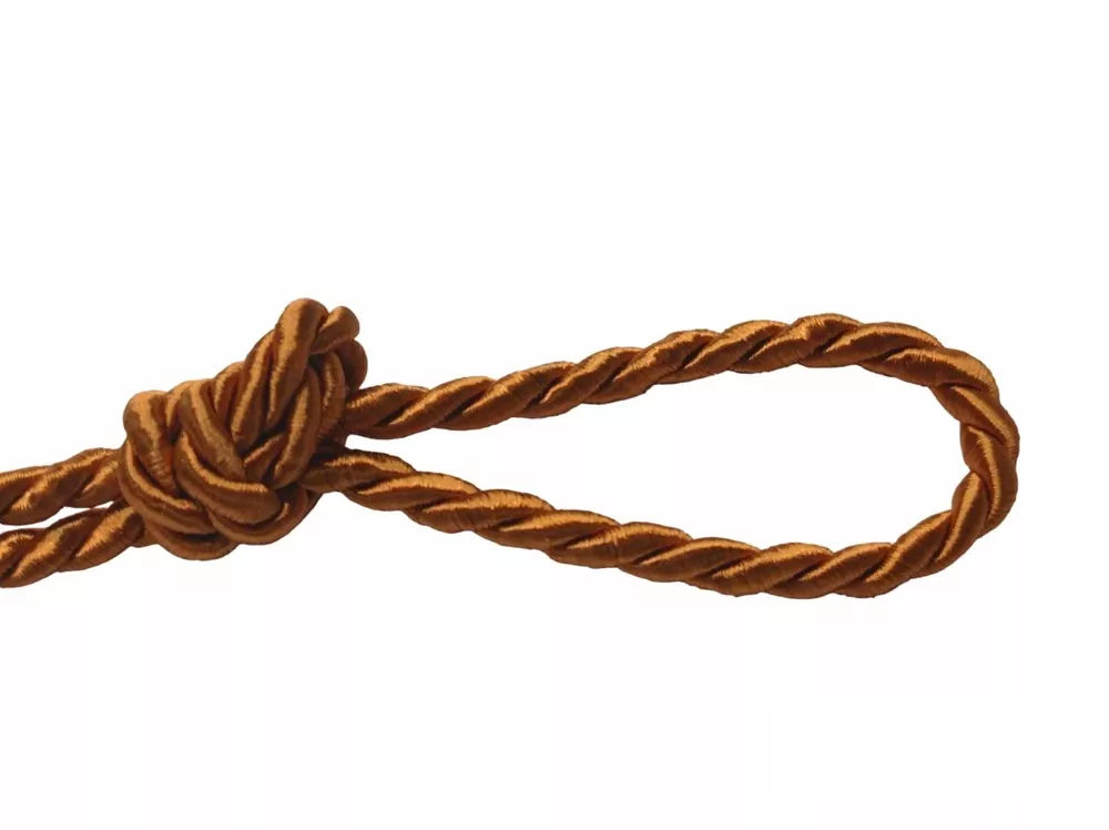 Ozdobné lanko lesklé "medené" 