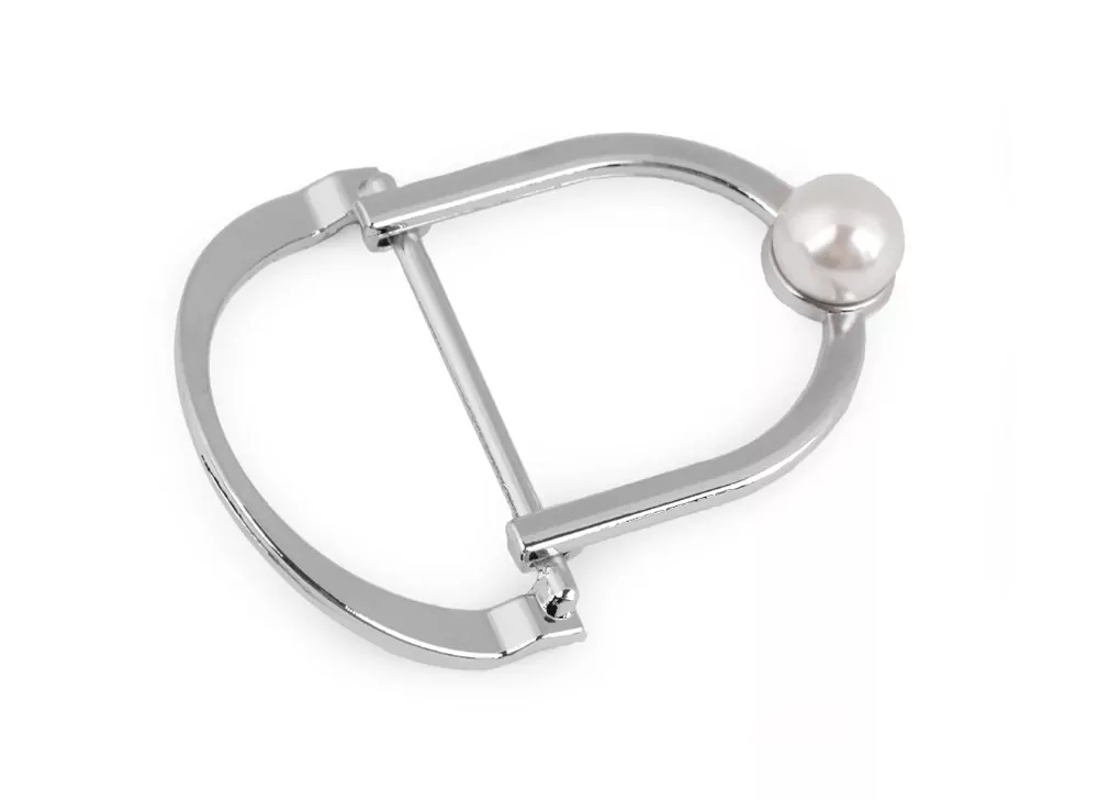 Spona ozdobná strieborná "perla" 