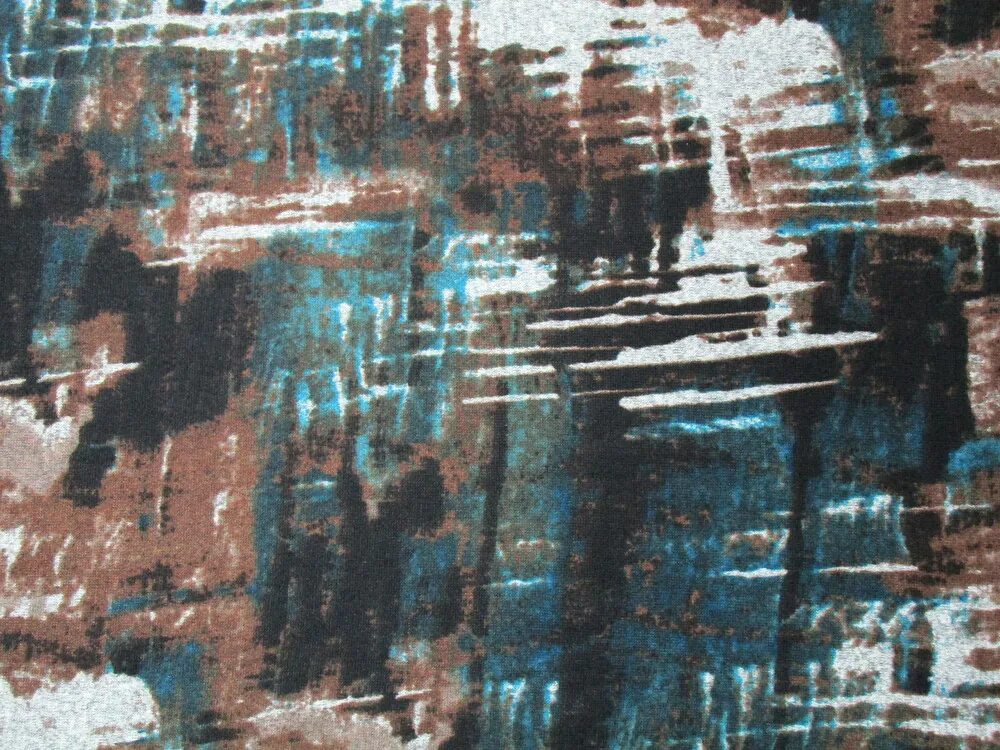 Svetrovina tenká "sivo-hnedo-tyrkysová"