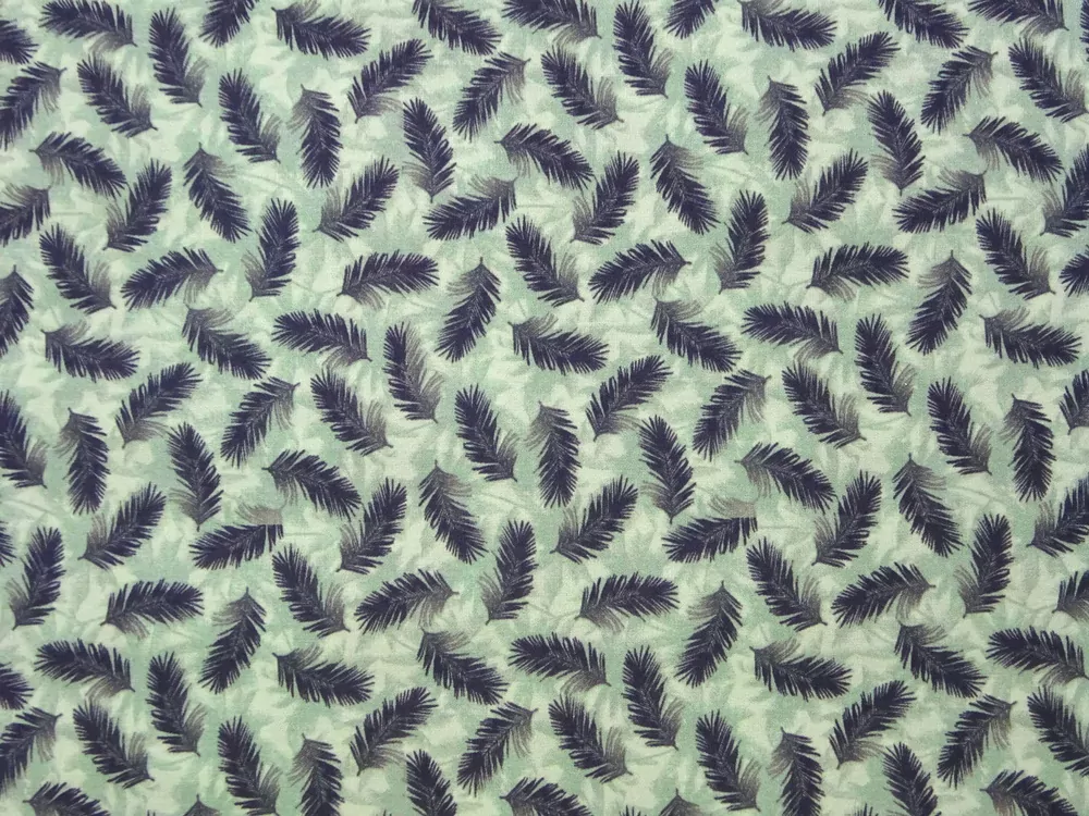 Košelovina smotanová "pierka, listy"