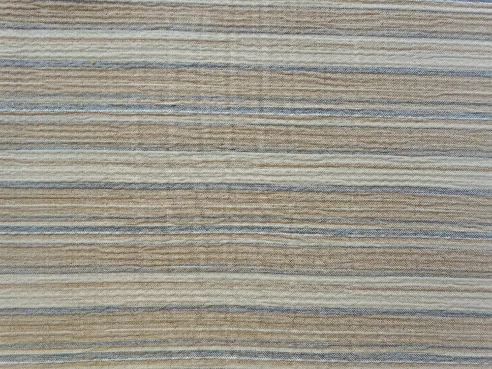 Šatovka krep béžovo-hnedá "pásiky" 