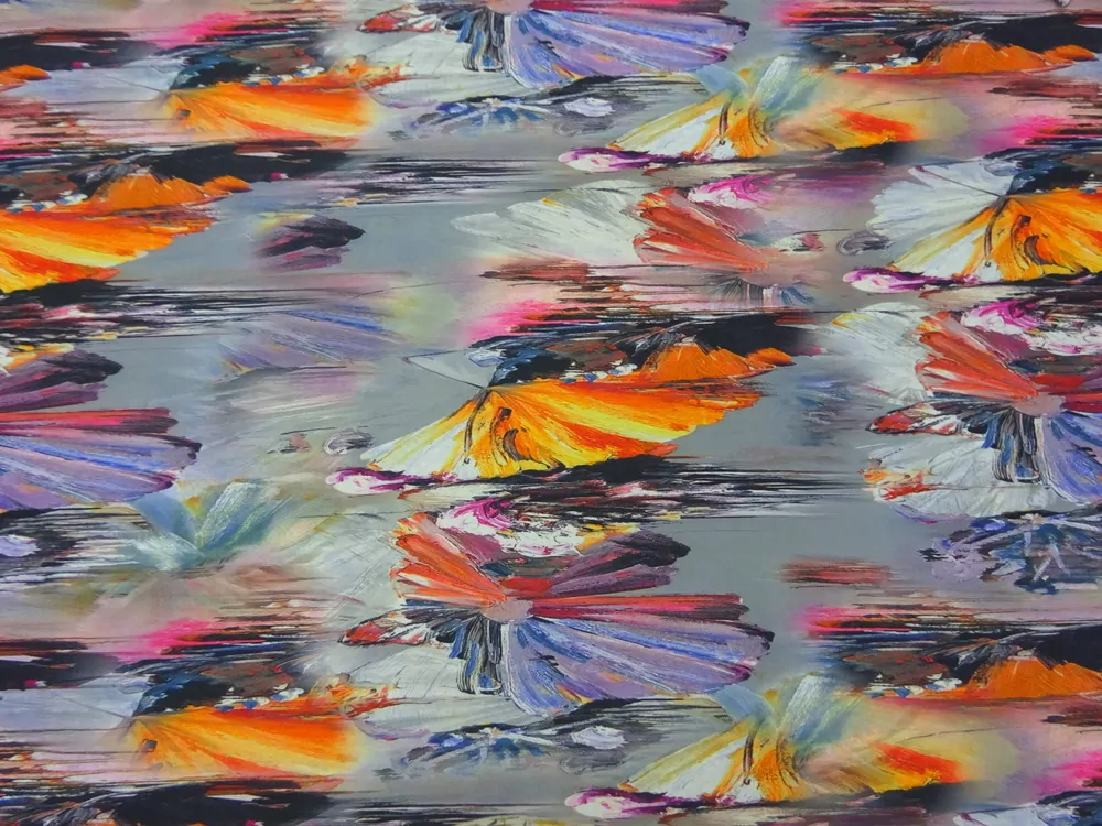 Šatovka s hodvábom sivá "farebný vzor" 