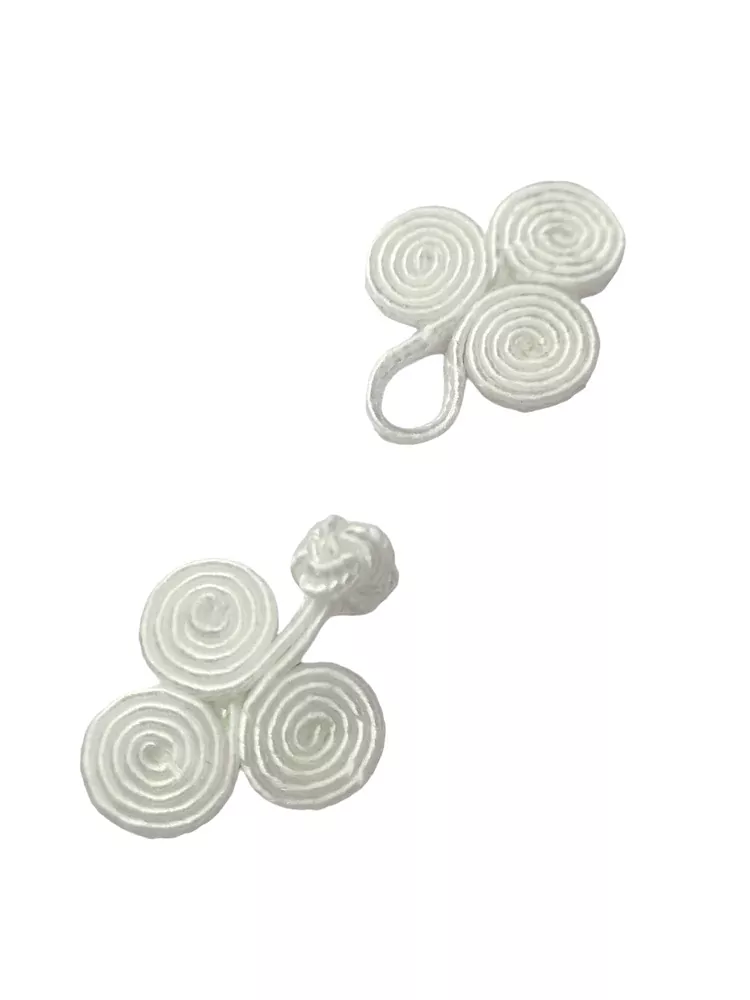 Zapínanie textilné "biele" 