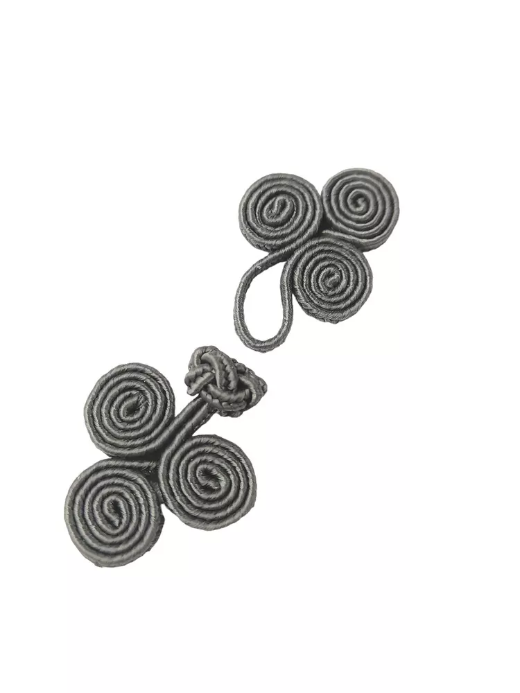 Zapínanie textilné "sivé"