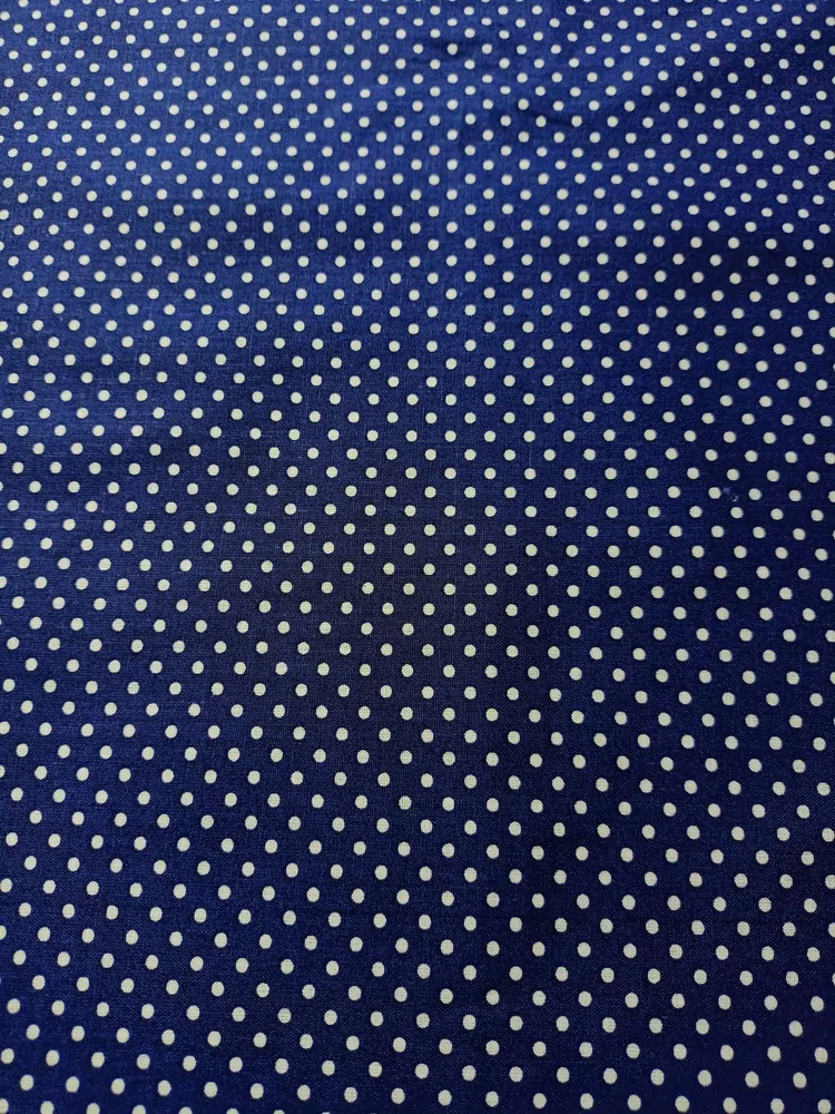 Bavlna tmavomodrá "biela bodka"