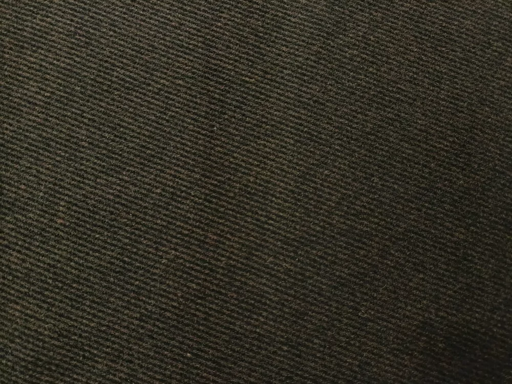 Kabátovina s vlnou tmavohnedá "čierny šikmý prúžok"