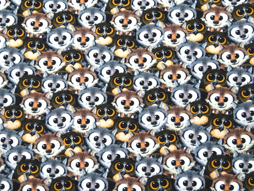 Úplet sivo-hnedý "zvieratká" - digitálna tlač 