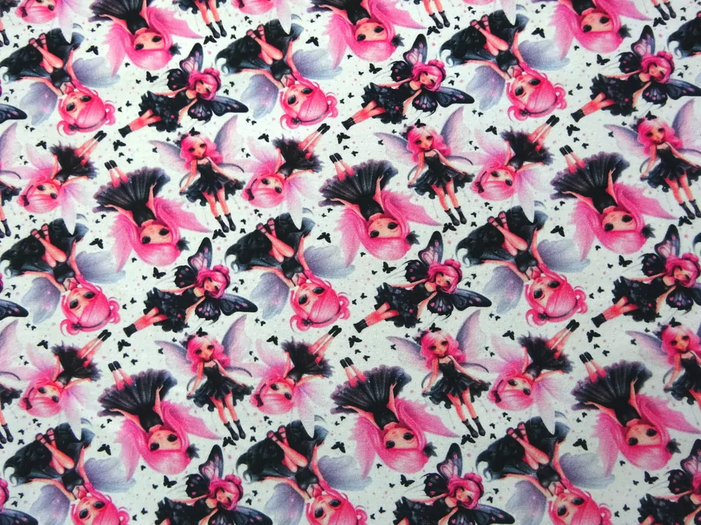 Teplákovina biela "víla" - digitálna tlač 