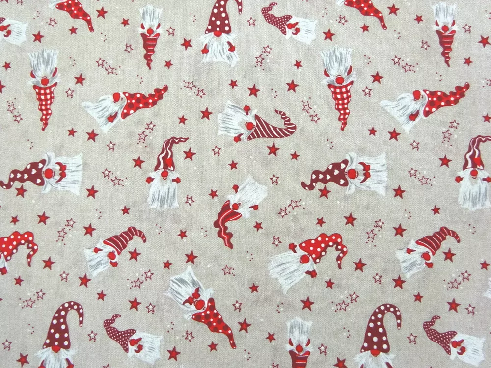 Poťahovka béžová "vianočný škriatok"