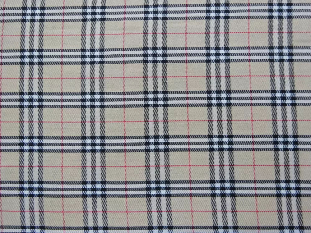 Kostýmovka Burberry béžová "čierno-bielo-červené káro"