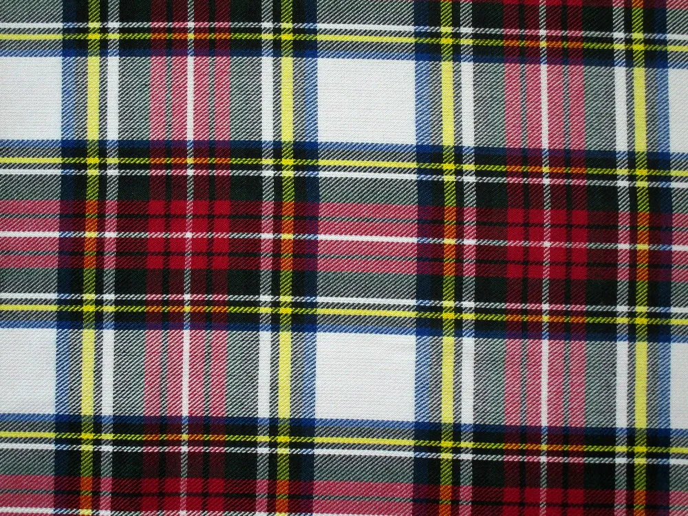 Kostýmovka biela "farebné káro" - 2. akosť