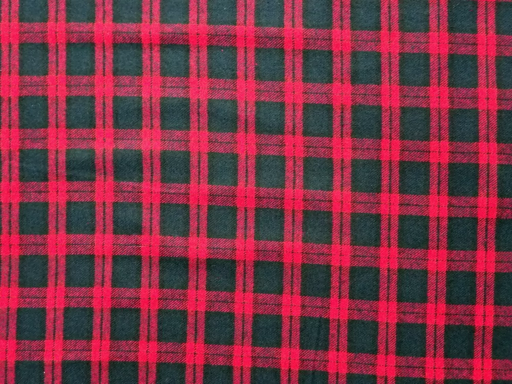 Flanel tmavomodro-čierny "červené káro"