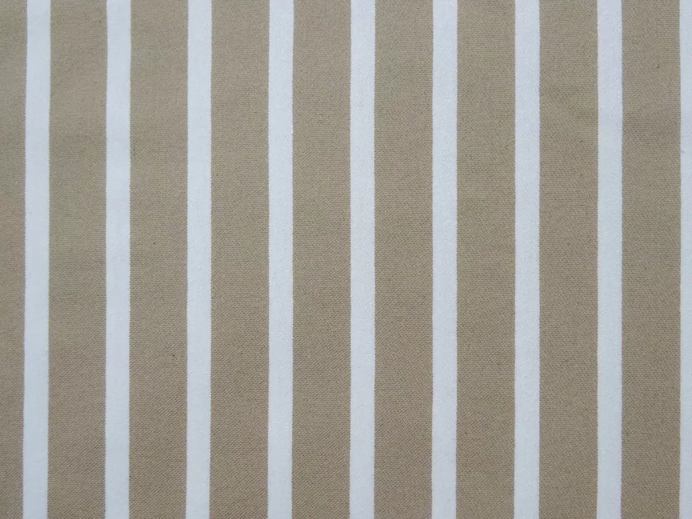 Kostýmovka s bavlnou svetlohnedá "biely pásik" 