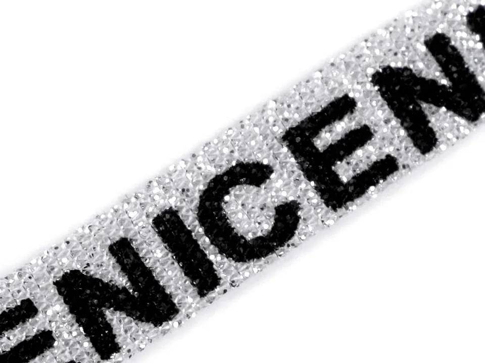 Stuha odevná lurexová strieborná "NICE" - 9 mm