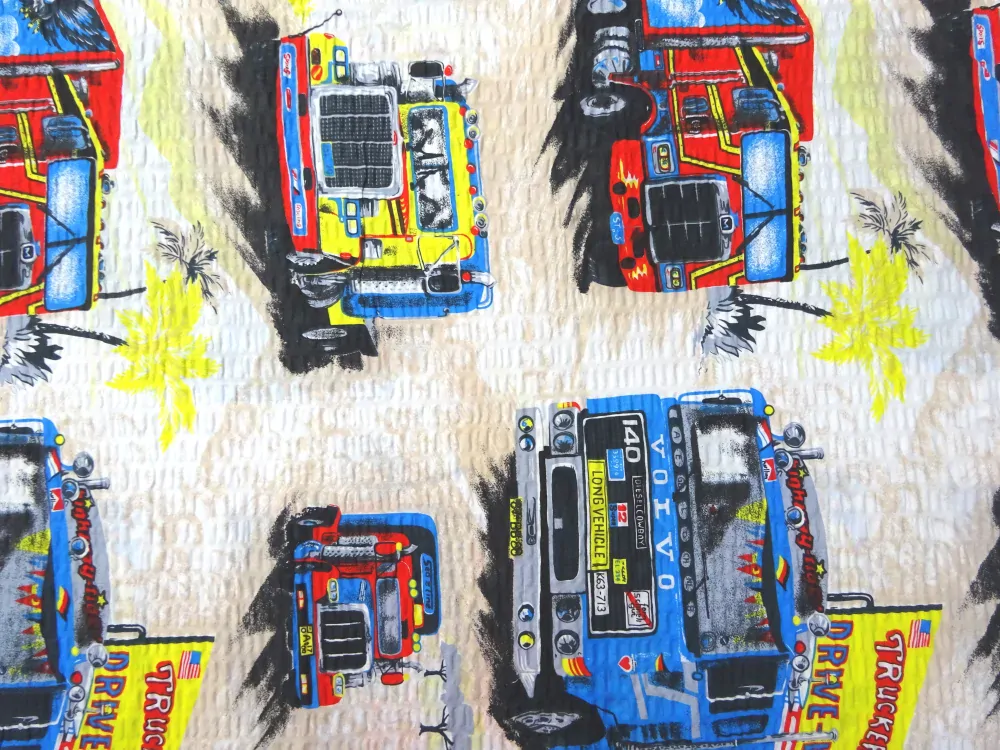 Krep maslovo-béžový "kamióny"