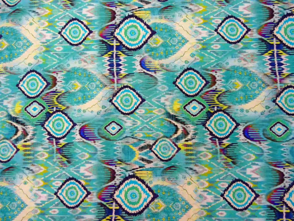 Šatovka tyrkysovo-zelená "vzorovaná" 