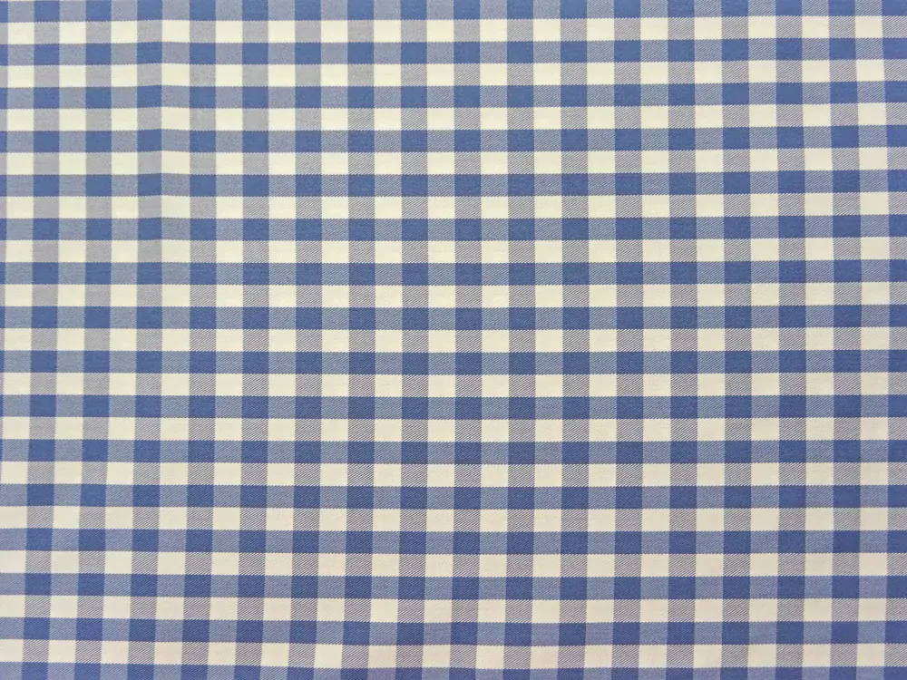 Košeľovina smotanovo-modrá "kocka" 