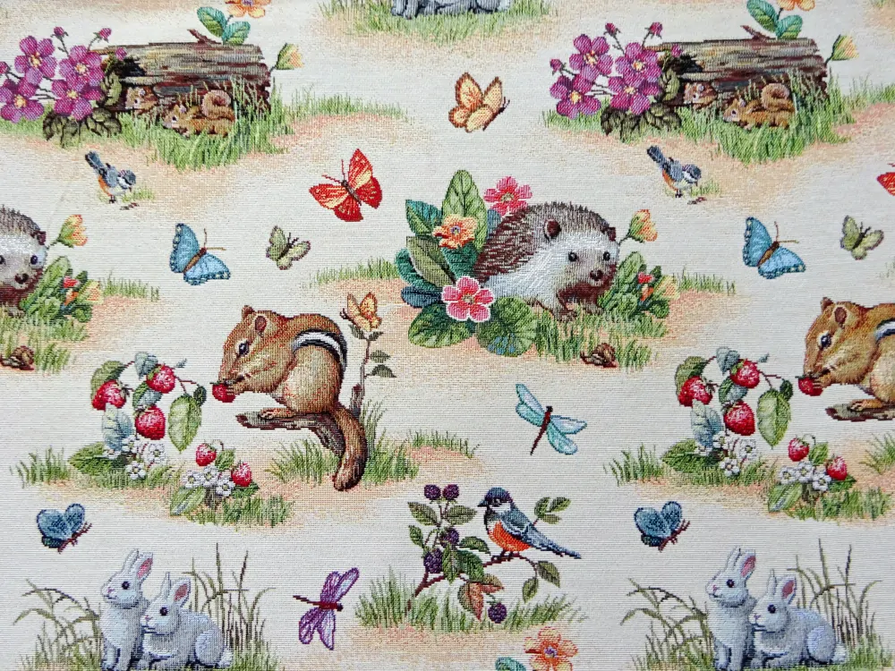 Gobelín prírodný "lesné zvieratká" 