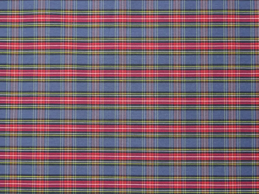 Košelovina modrá "farebné káro" - Taliansko 