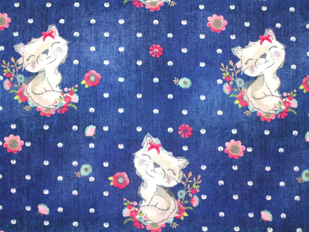 Teplákovina modrá "mačička"