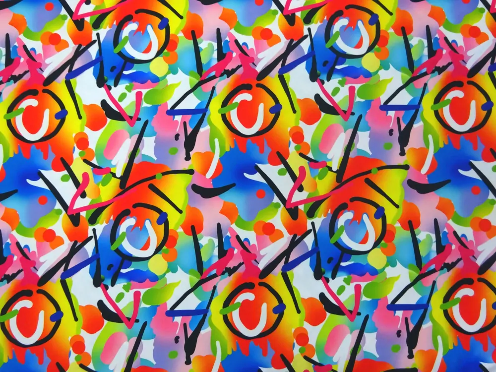 Úplet biely "farebný vzor" 