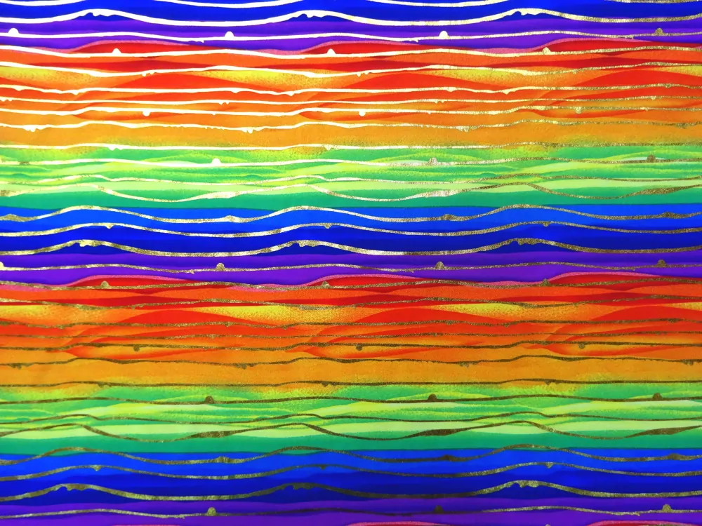 Kostýmovka pestrofarebná "zlatý pásik" - talianska kolekcia 