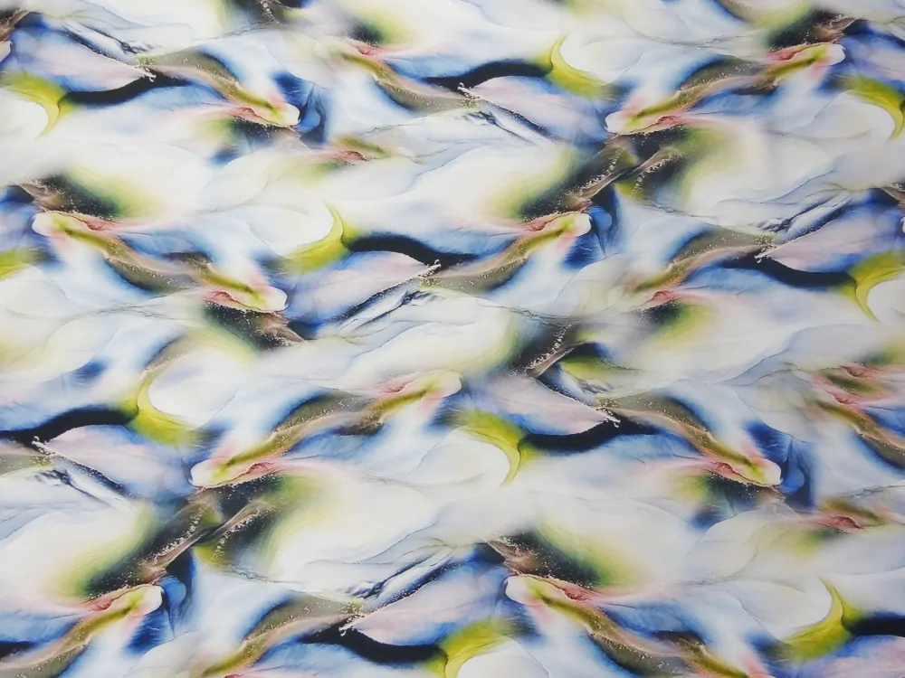 Šatovka s hodvábom svetlomodrá "vzorovaná" 