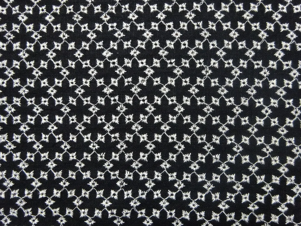 Šatovka prírodná čierna "vyšívaný vzor" 