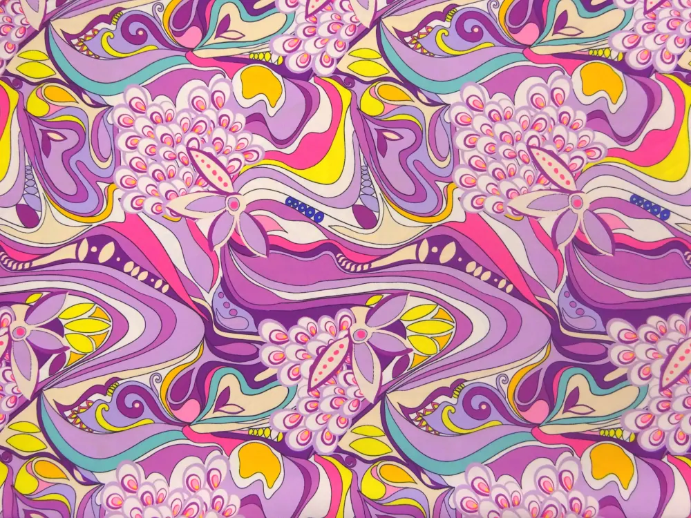 Šatovka Edita fialová "kvety, rozpitý vzor" - Slovenská tlač