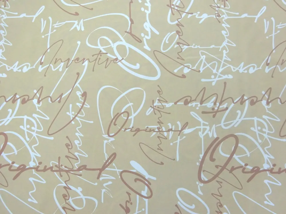 Šatovka Edita béžová "písmená" - Slovenská tlač 