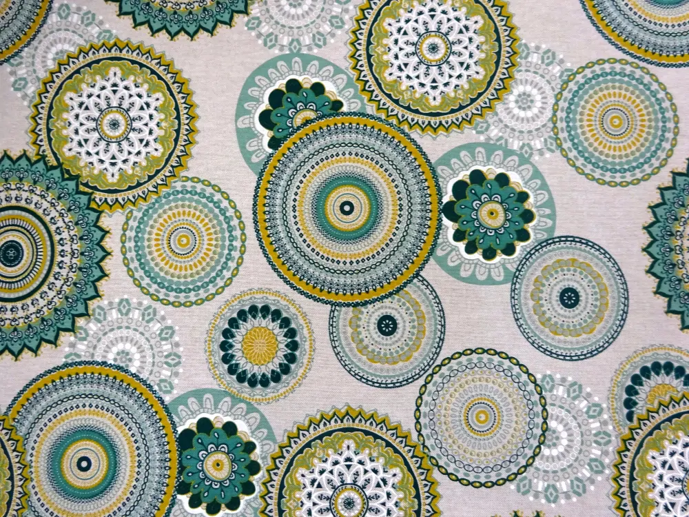 Poťahovka prírodná "farebná mandala" 