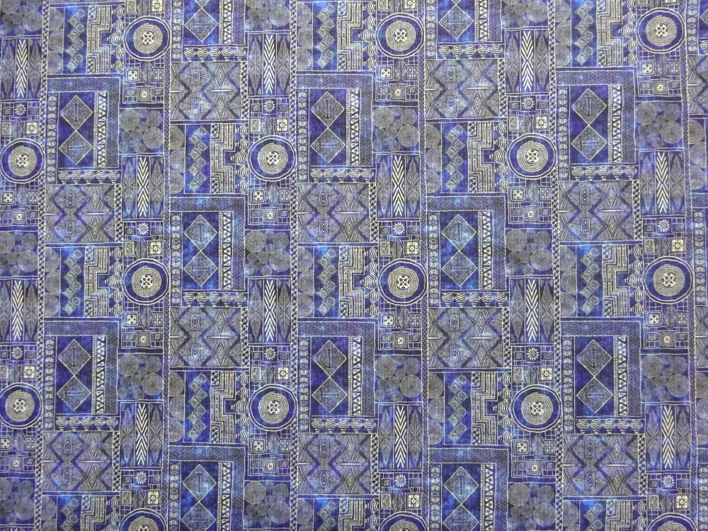 Bavlna modrá "vzorovaná" - Taliansko 