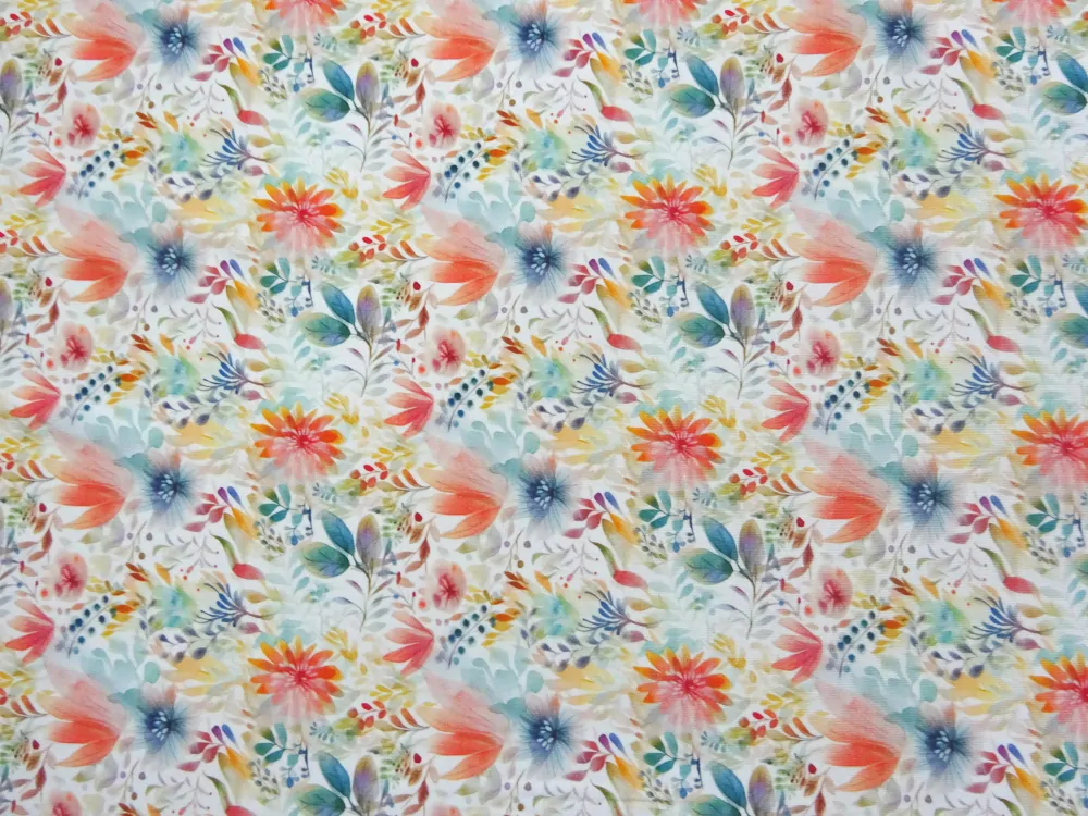 Úplet maslový "farebné kvety" 