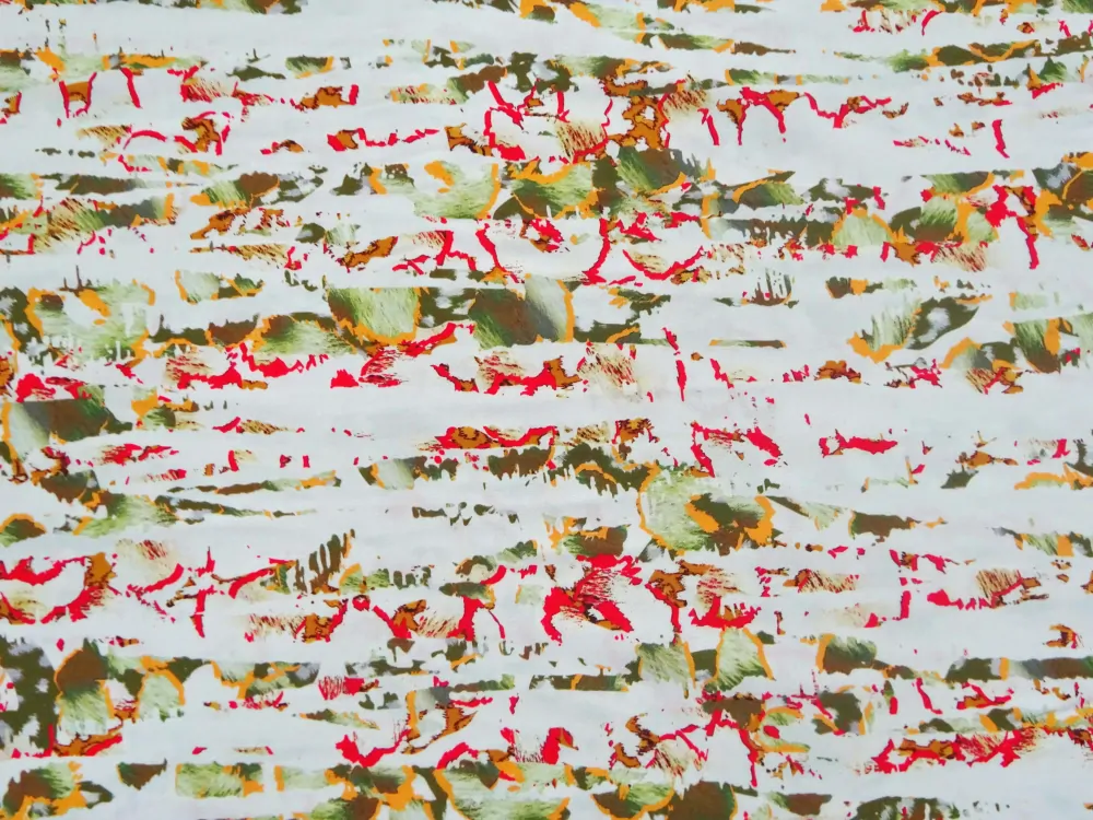 Šatovka smotanová "zelený vzor" 