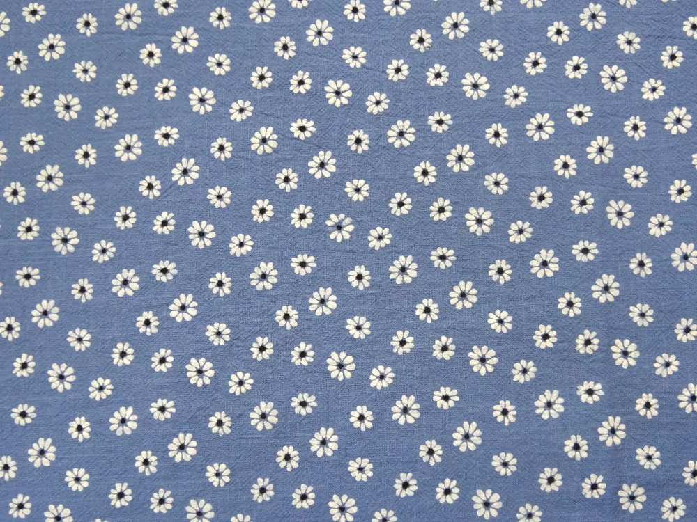 Bavlna modrá "kvety" 