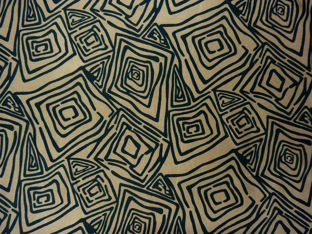 Hodváb hnedý "čierny vzor" 