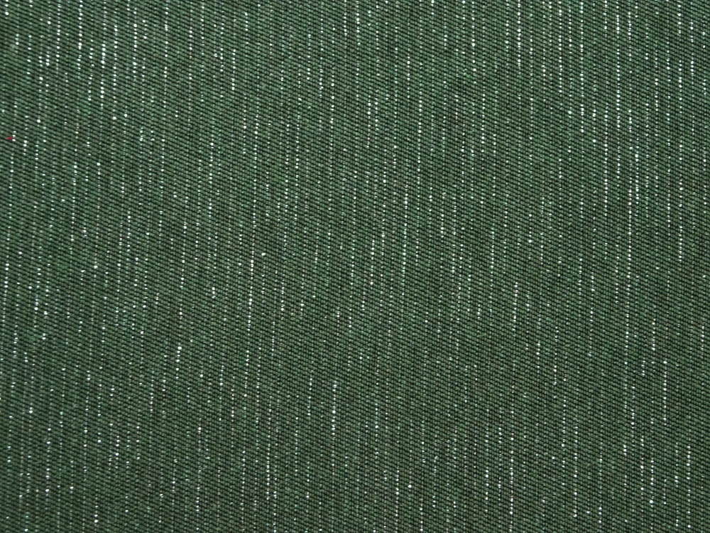 Poťahovka zelená "pretkávaná striebornou nitkou" 