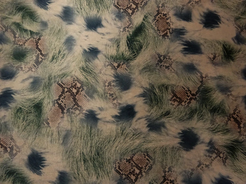 Úplet-imitácia jelenice hnedý "vzorovaný" 