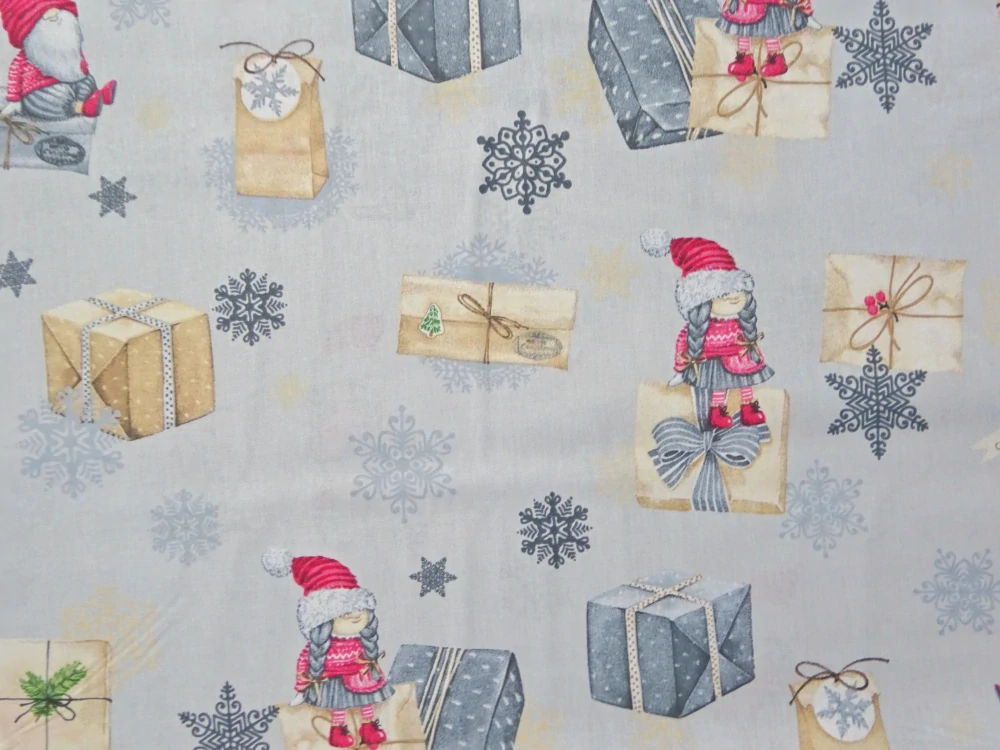 Bavlna sivá "dievčatko-škriatok" 