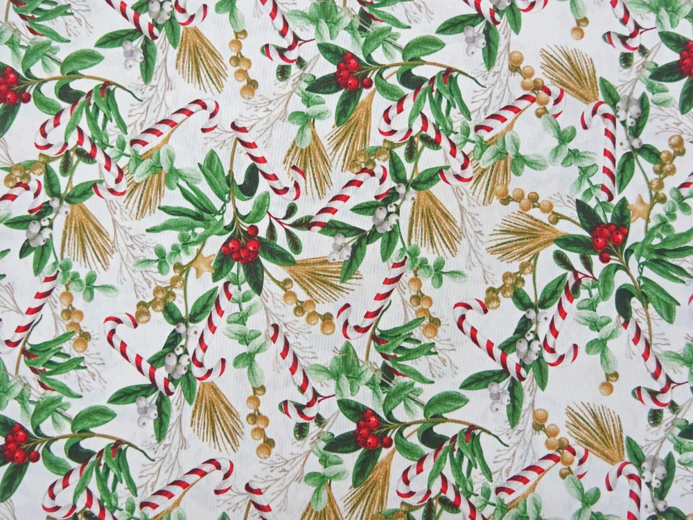 Poťahovka smotanová "vianočný vzor" 