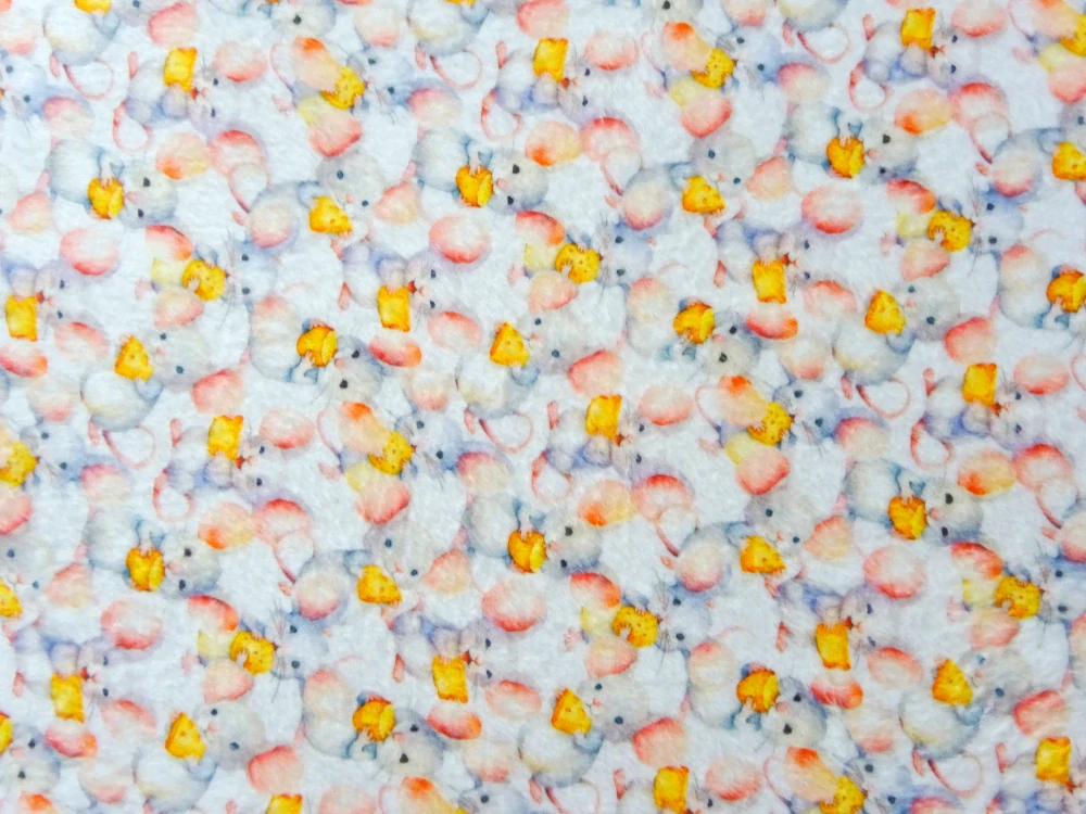 Fleece biely "myška" 