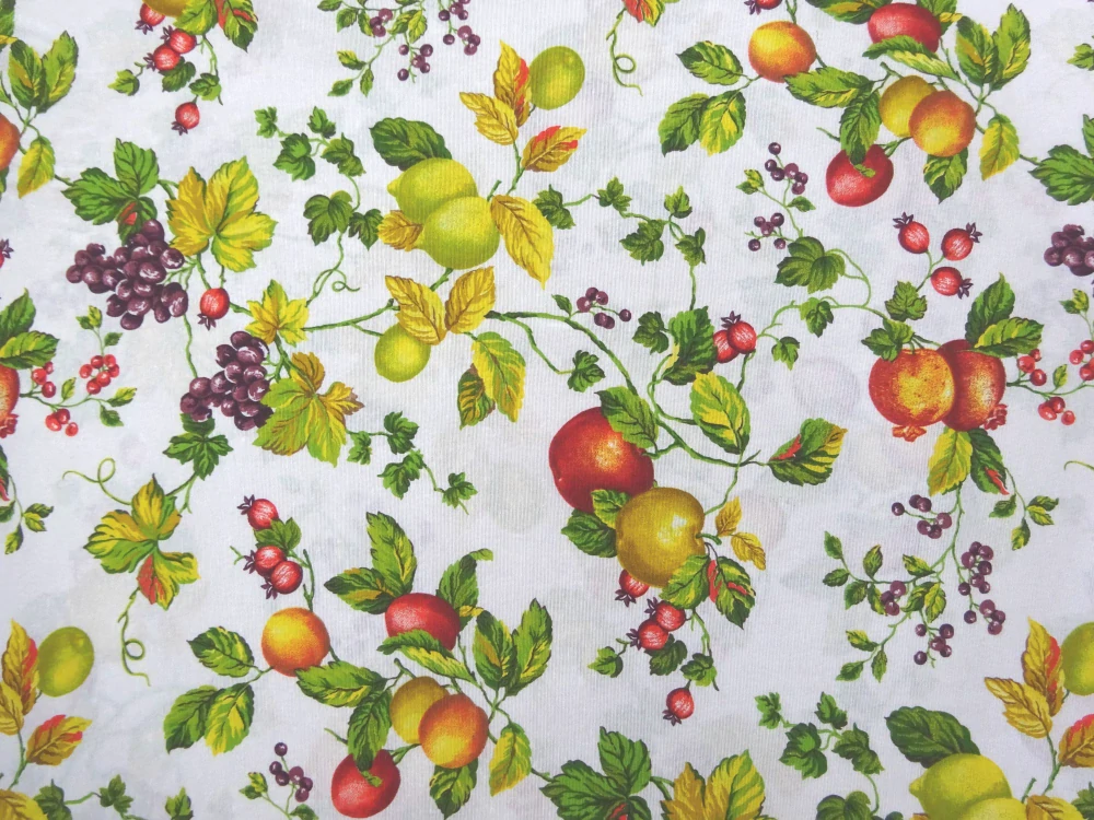 Poťahovka biela "ovocný sad" 