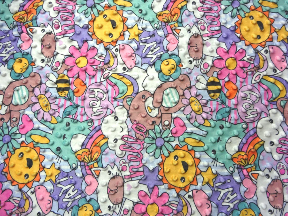 Minky "zvieratká, kvetinky, slniečko"