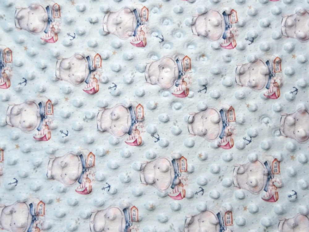 Minky tyrkysové "hrošík námorník"