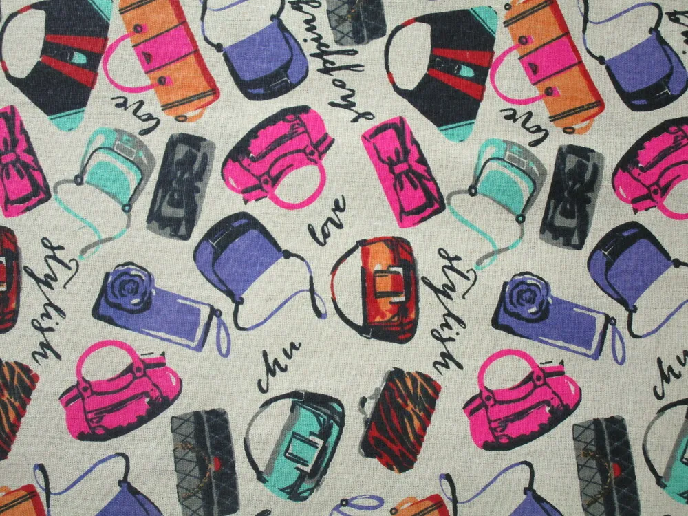 Poťahovka prírodná "farebné kabelky"