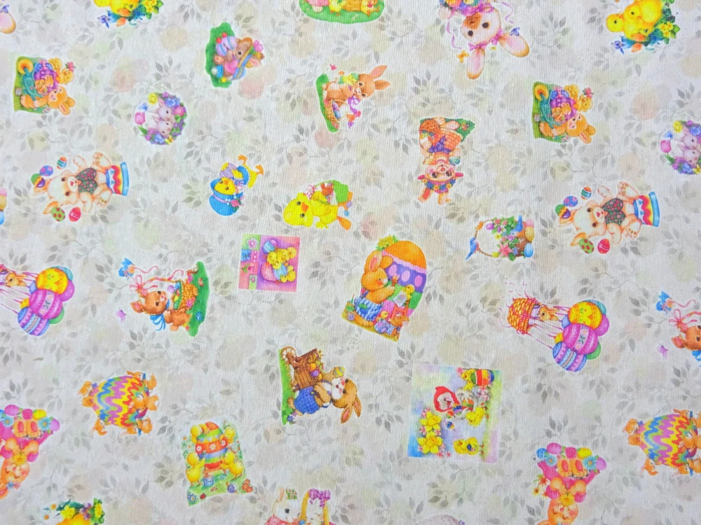 Poťahovka biela "veľkonočný motív" 